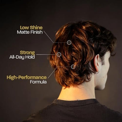 BASED Hair Clay for Men - Strong Hold, Texturizing Finish, Low Shine, Santal Sandalwood Fragrance (3 oz) Avelisse