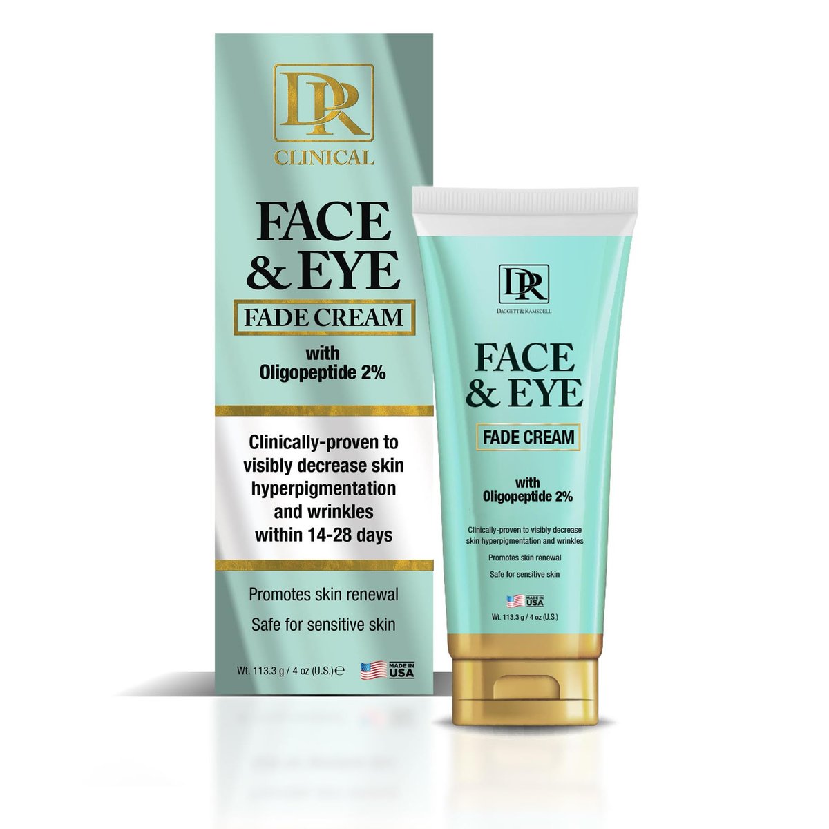 Daggett & Ramsdell Face and Eye Fade Cream with Oligopeptide 2% – Hyperpigmentation & Wrinkle Treatment, 4 oz, Safe for Sensitive Skin - görsel 1