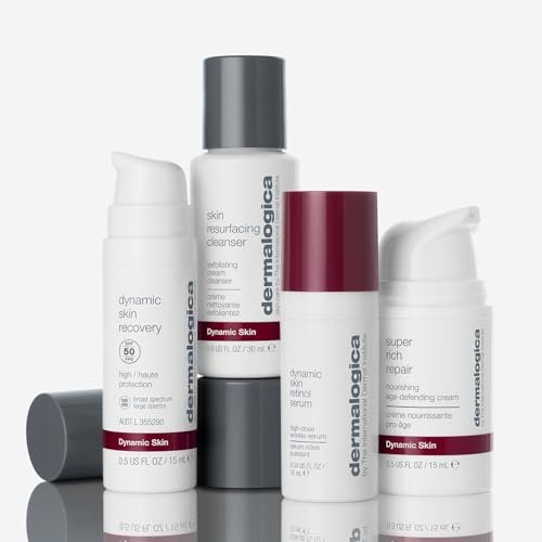 Dermalogica Skin Aging Solutions Kit - Anti-Aging Skincare Set with Face Cleanser, Serum, Moisturizer SPF & Cream (Travel Size) Avelisse