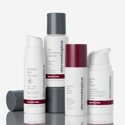 Dermalogica Skin Aging Solutions Kit - Anti-Aging Skincare Set with Face Cleanser, Serum, Moisturizer SPF & Cream (Travel Size) Avelisse