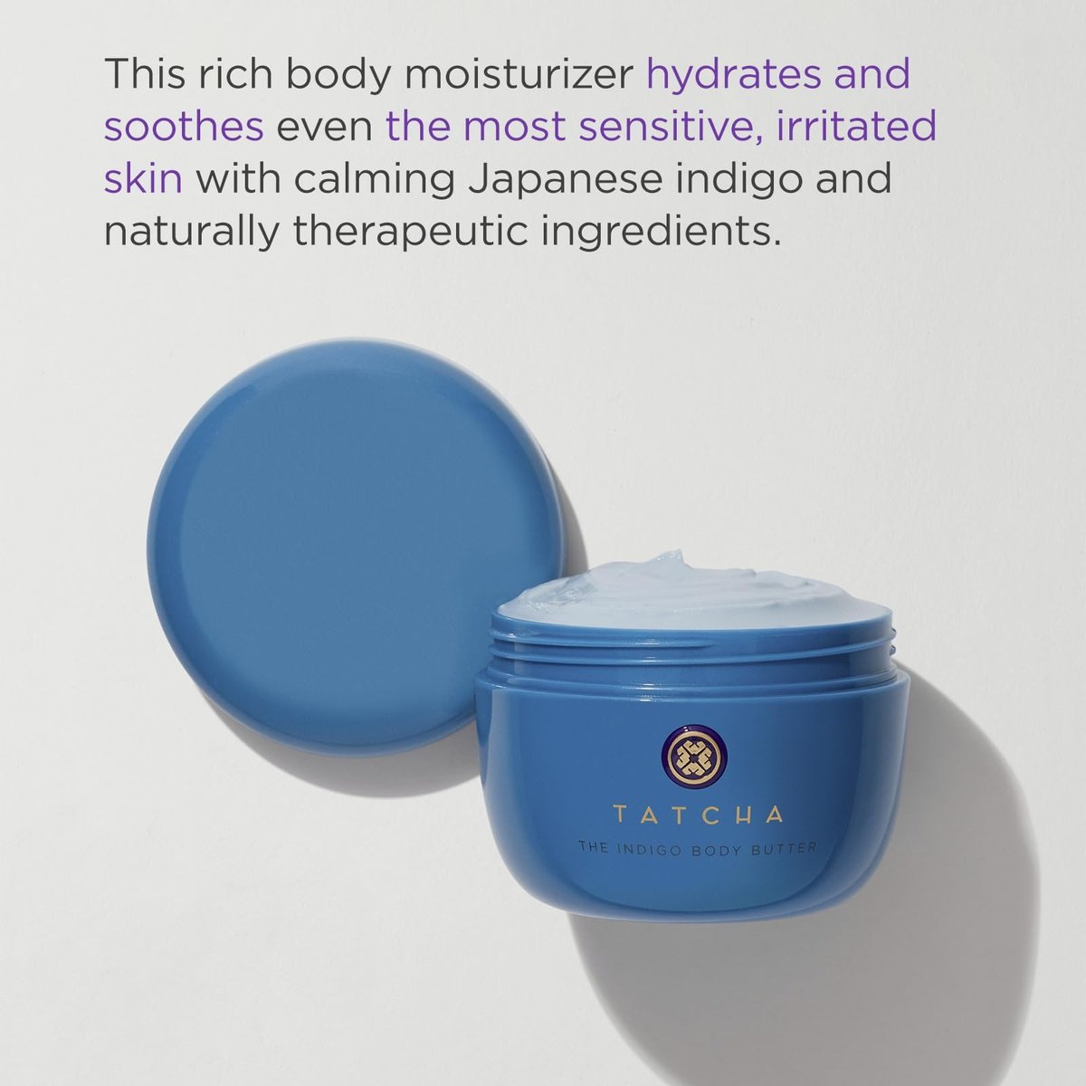 TATCHA The Indigo Body Butter – Soothing Silk Body Cream for Dry Skin & Eczema, 6.8 oz Avelisse