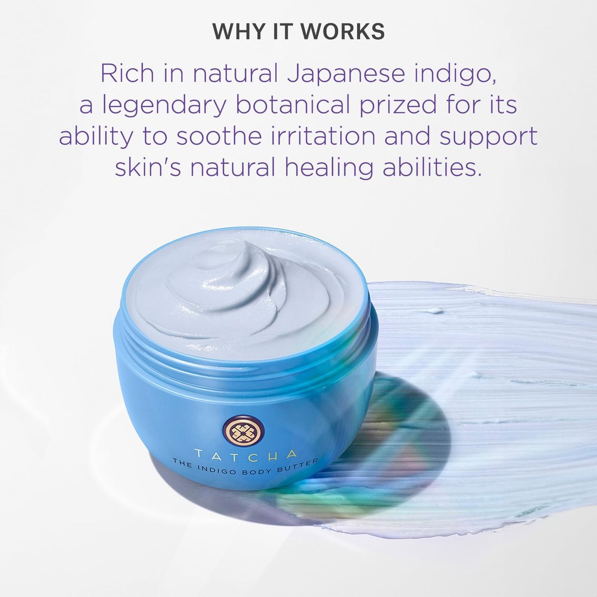 TATCHA The Indigo Body Butter – Soothing Silk Body Cream for Dry Skin & Eczema, 6.8 oz Avelisse