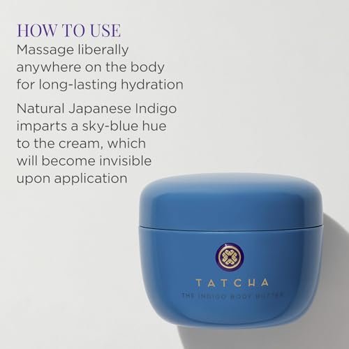 TATCHA The Indigo Body Butter – Soothing Silk Body Cream for Dry Skin & Eczema, 6.8 oz Avelisse