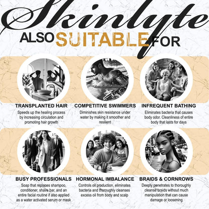SKINLYTE Natural Hair & Whole Body Bar Soap - Keratin & Collagen Peptides for Hair Growth, Repair & Volume, Anti-Aging Skin Firming with Organic Sulfur (2-Pack, 3.5 oz Each) Avelisse