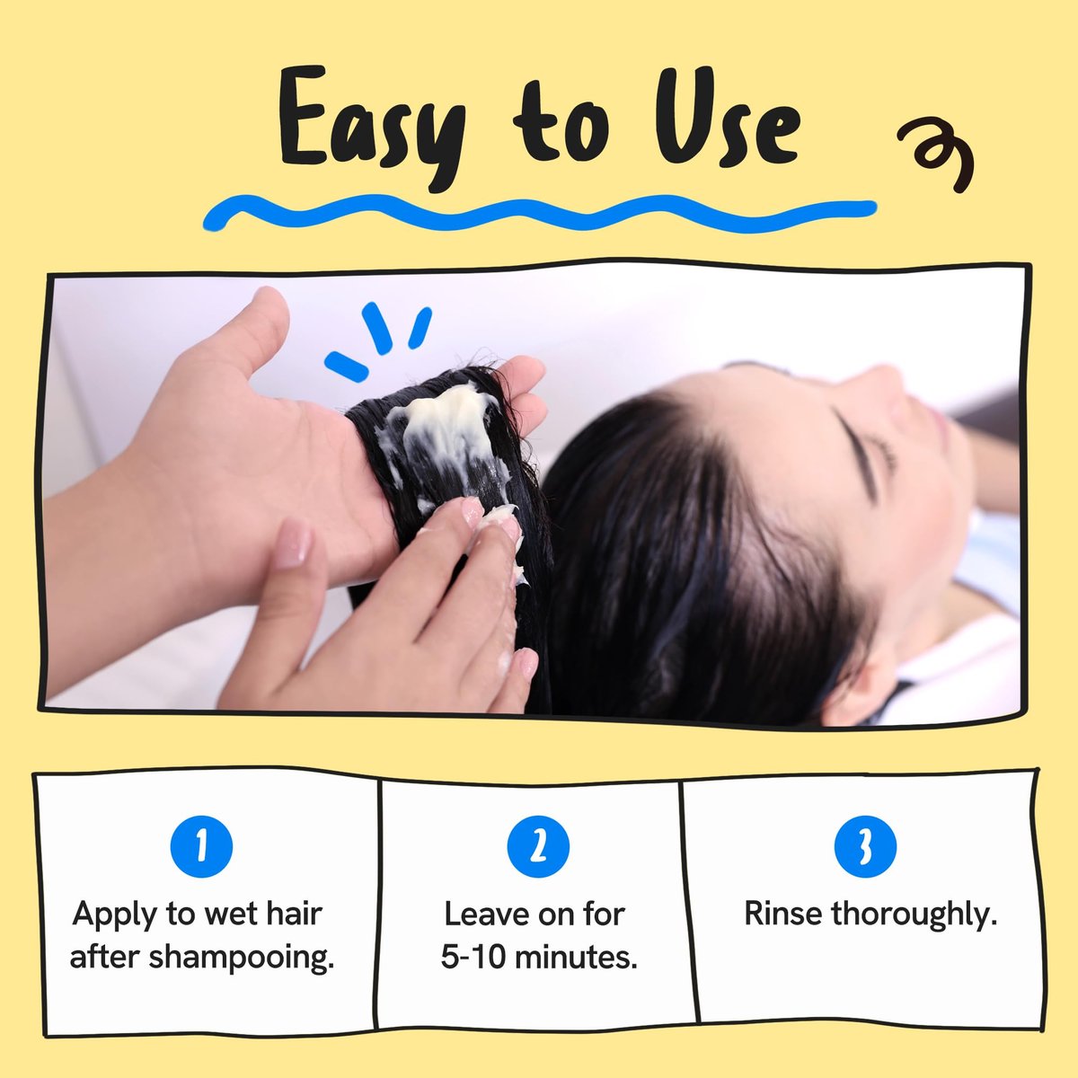 DEAR HAIR Daily Collagen Protein Ceramide Hair Treatment - Deep Conditioning Mask for Dry, Damaged Hair with Hydrolyzed Collagen & Pea Protein, Bond Repair, 3.38 fl oz - görsel 11