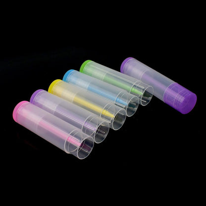 25 Pcs Clear Empty Lip Balm Tubes - Refillable Plastic Lip Balm Containers with Caps, 5.5ml DIY Lip Gloss and Lipstick Tubes