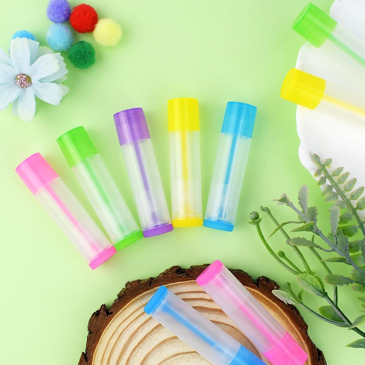 25 Pcs Clear Empty Lip Balm Tubes - Refillable Plastic Lip Balm Containers with Caps, 5.5ml DIY Lip Gloss and Lipstick Tubes - görsel 5