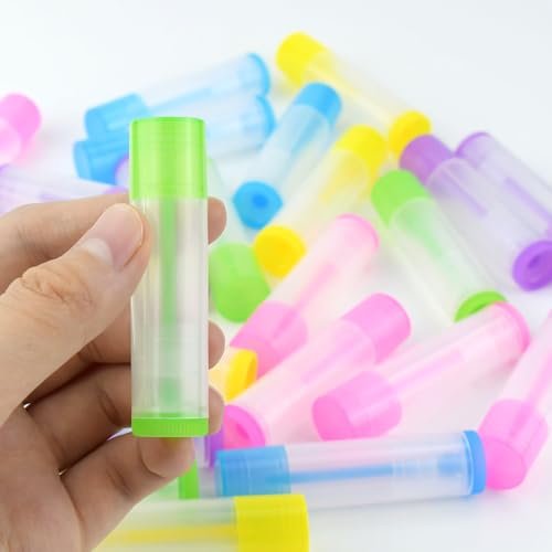 25 Pcs Clear Empty Lip Balm Tubes - Refillable Plastic Lip Balm Containers with Caps, 5.5ml DIY Lip Gloss and Lipstick Tubes - görsel 4