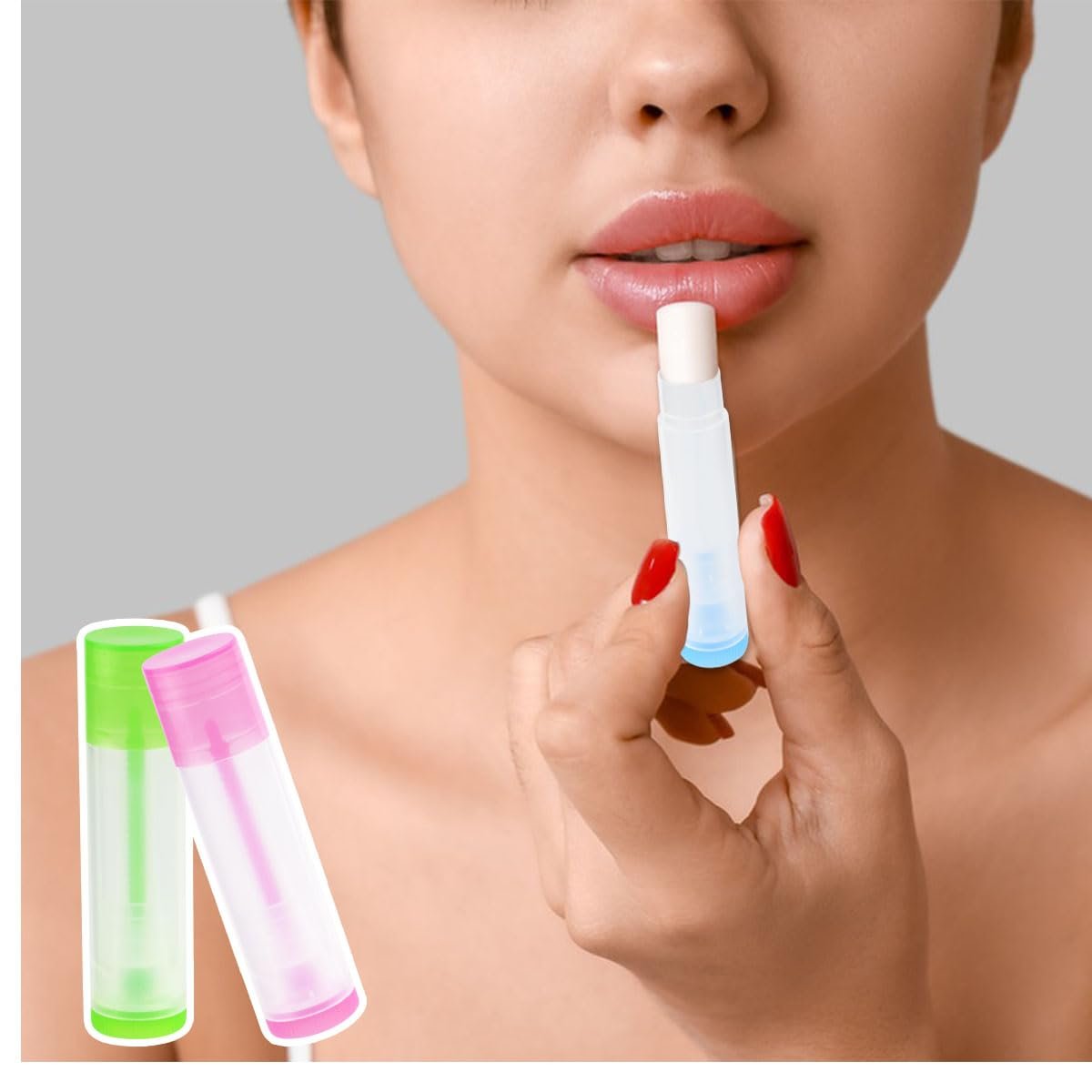 25 Pcs Clear Empty Lip Balm Tubes - Refillable Plastic Lip Balm Containers with Caps, 5.5ml DIY Lip Gloss and Lipstick Tubes - görsel 9
