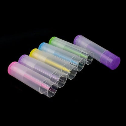 25 Pcs Clear Empty Lip Balm Tubes - Refillable Plastic Lip Balm Containers with Caps, 5.5ml DIY Lip Gloss and Lipstick Tubes