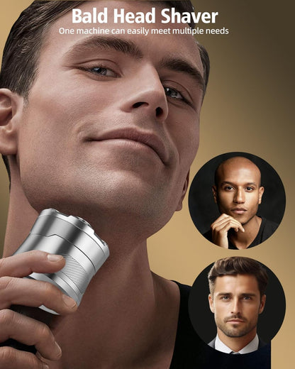 VOVO Head Shavers for Bald Men - 6D Electric Face & Head Shaver, 2 Speeds, Cordless, IPX7 Waterproof, Wet & Dry, Type-C Rechargeable, Large Capacity, Suitable for Home and Travel Avelisse