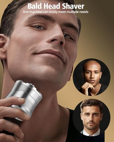 VOVO Head Shavers for Bald Men - 6D Electric Face & Head Shaver, 2 Speeds, Cordless, IPX7 Waterproof, Wet & Dry, Type-C Rechargeable, Large Capacity, Suitable for Home and Travel Avelisse
