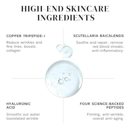 Copper Peptides Serum for Face - Peptides Collagen Renewal & Anti-Aging Serum with GHK-Cu, EGF, Hyaluronic Acid - Anti Wrinkle, Firming, Moisturizing Korean Skin Care, 25mL/0.88 Fl Oz Avelisse