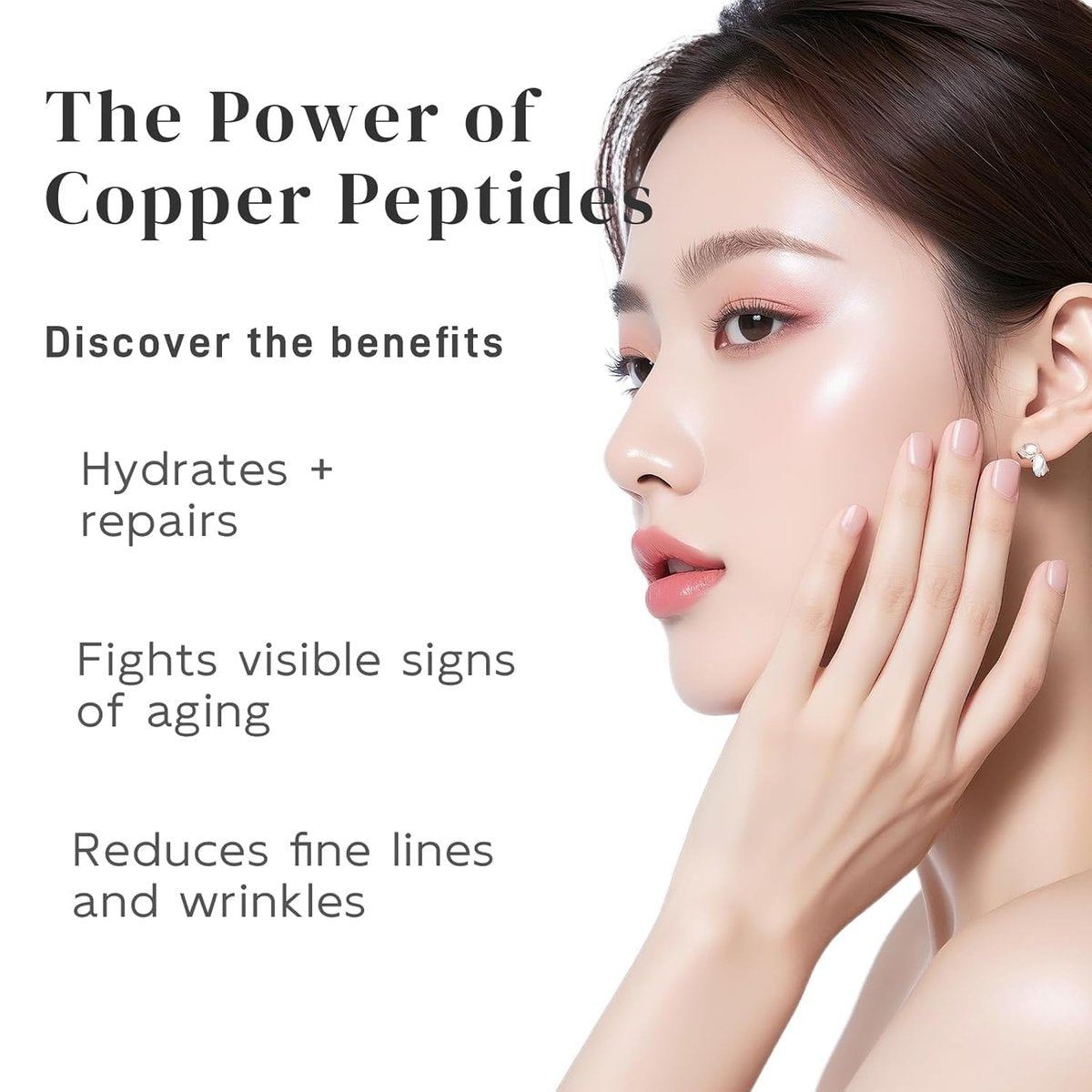 Copper Peptides Serum for Face - Peptides Collagen Renewal & Anti-Aging Serum with GHK-Cu, EGF, Hyaluronic Acid - Anti Wrinkle, Firming, Moisturizing Korean Skin Care, 25mL/0.88 Fl Oz Avelisse