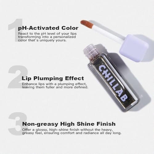 Chillab Magic Black Plumping Lip Oil - Hydrating, Color-Adapting, High-Shine Gloss, Non-Sticky, Nourishing & Long-Lasting Lip Treatment - görsel 12