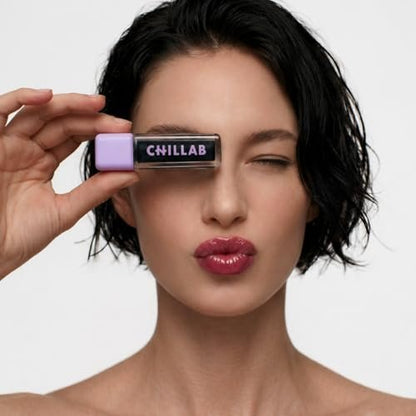 Chillab Magic Black Plumping Lip Oil - Hydrating, Color-Adapting, High-Shine Gloss, Non-Sticky, Nourishing & Long-Lasting Lip Treatment
