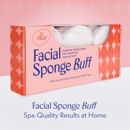 Berkland 12-Pack Facial Sponge Buff for Exfoliating – Gentle Daily Face Exfoliator Pads for Dead Skin & Makeup Removal, Reusable Exfoliating Pads for All Skin Types, Spa-Quality at Home - görsel 8