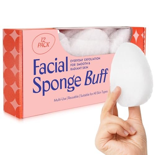 Berkland 12-Pack Facial Sponge Buff for Exfoliating – Gentle Daily Face Exfoliator Pads for Dead Skin & Makeup Removal, Reusable Exfoliating Pads for All Skin Types, Spa-Quality at Home - görsel 2