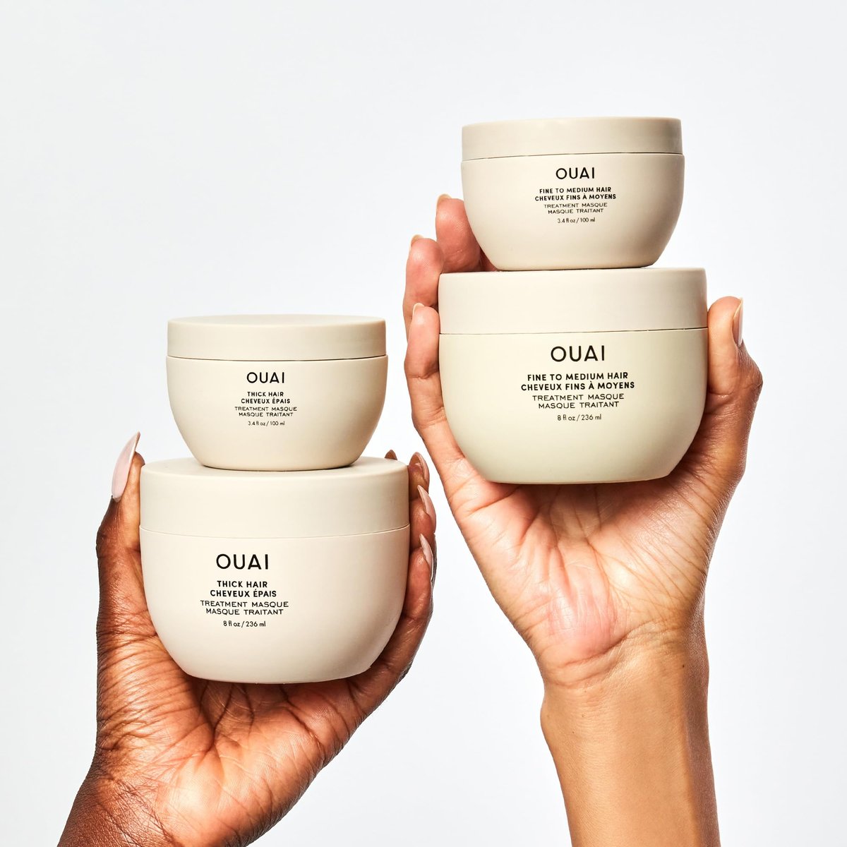 OUAI Thick Hair Mask - Restorative Treatment Masque with Almond Oil, Olive Oil & Hydrolyzed Keratin for Damaged Hair - Phthalate & Paraben Free - 3.4 oz Avelisse