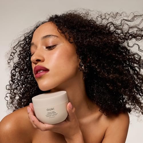 OUAI Thick Hair Mask - Restorative Treatment Masque with Almond Oil, Olive Oil & Hydrolyzed Keratin for Damaged Hair - Phthalate & Paraben Free - 3.4 oz Avelisse