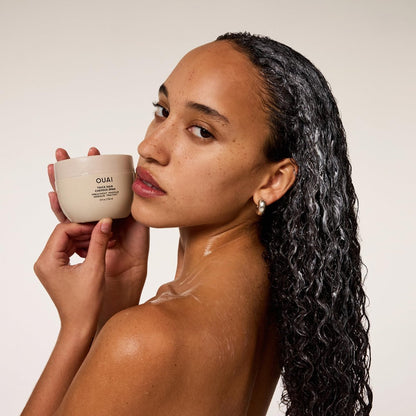 OUAI Thick Hair Mask - Restorative Treatment Masque with Almond Oil, Olive Oil & Hydrolyzed Keratin for Damaged Hair - Phthalate & Paraben Free - 3.4 oz Avelisse