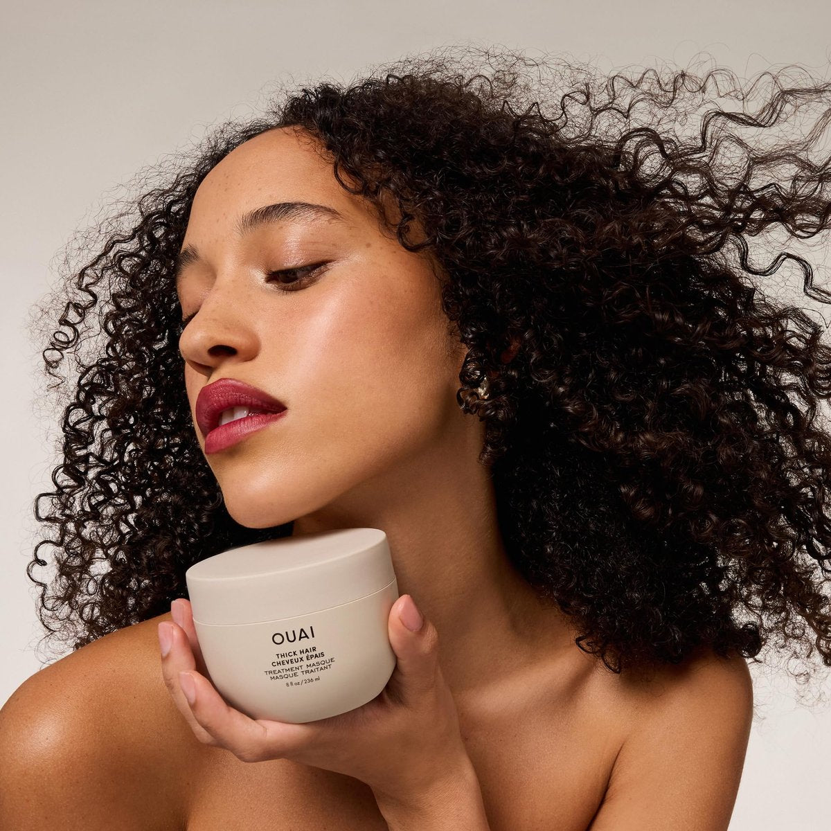 OUAI Thick Hair Mask - Restorative Treatment Masque with Almond Oil, Olive Oil & Hydrolyzed Keratin for Damaged Hair - Phthalate & Paraben Free - 3.4 oz Avelisse