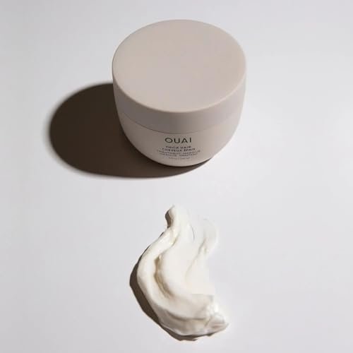 OUAI Thick Hair Mask - Restorative Treatment Masque with Almond Oil, Olive Oil & Hydrolyzed Keratin for Damaged Hair - Phthalate & Paraben Free - 3.4 oz Avelisse