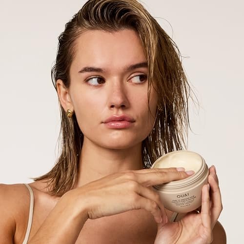 OUAI Fine to Medium Hair Treatment Masque - Hydrating Hair Mask with Shea Butter, Keratin & Panthenol - Repair, Shine & Moisture (3.4 oz) - görsel 10