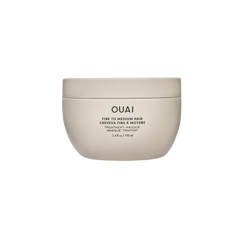 OUAI Fine to Medium Hair Treatment Masque - Hydrating Hair Mask with Shea Butter, Keratin & Panthenol - Repair, Shine & Moisture (3.4 oz) - görsel 2