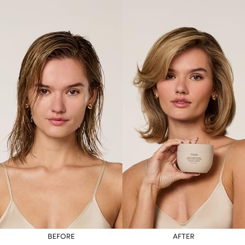 OUAI Fine to Medium Hair Treatment Masque - Hydrating Hair Mask with Shea Butter, Keratin & Panthenol - Repair, Shine & Moisture (3.4 oz) - görsel 4