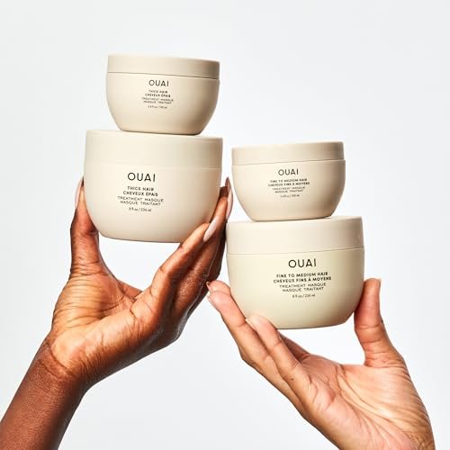 OUAI Thick Hair Mask - Restorative Treatment Masque with Almond Oil, Olive Oil & Hydrolyzed Keratin for Damaged Hair - Phthalate & Paraben Free - 3.4 oz Avelisse