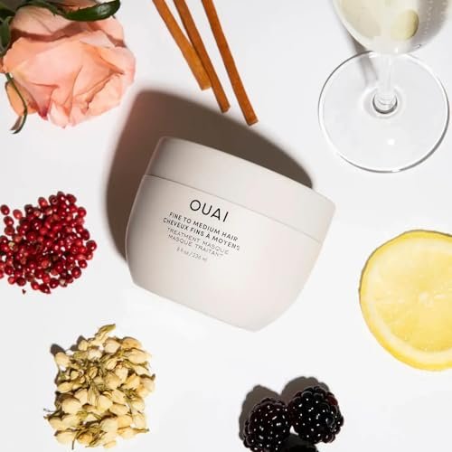 OUAI Fine to Medium Hair Treatment Masque - Hydrating Hair Mask with Shea Butter, Keratin & Panthenol - Repair, Shine & Moisture (3.4 oz) - görsel 12