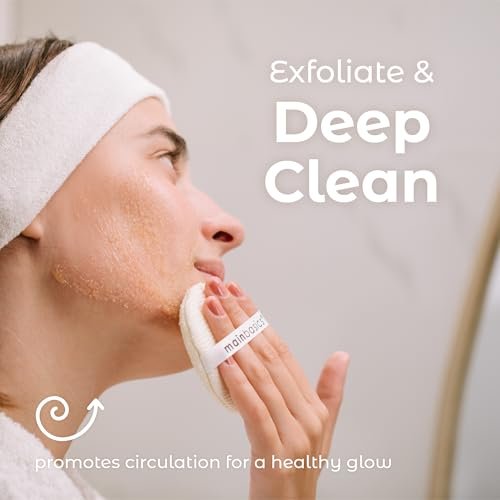 MainBasics Face Scrubber Exfoliator Pads (4-Pack) - Exfoliating Facial Cleansing Buffing Sponge - görsel 6