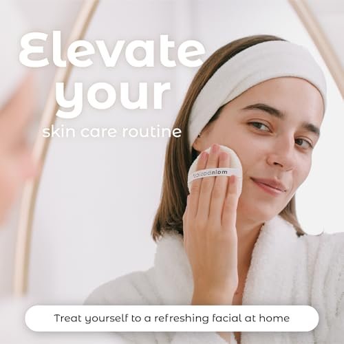 MainBasics Face Scrubber Exfoliator Pads (4-Pack) - Exfoliating Facial Cleansing Buffing Sponge - görsel 10