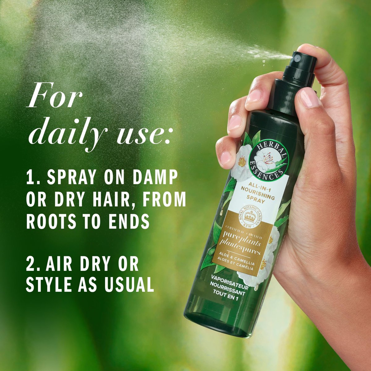Herbal Essences All-in-1 Nourishing Spray with Aloe and Camellia Flower Oil, 6 fl oz - görsel 3