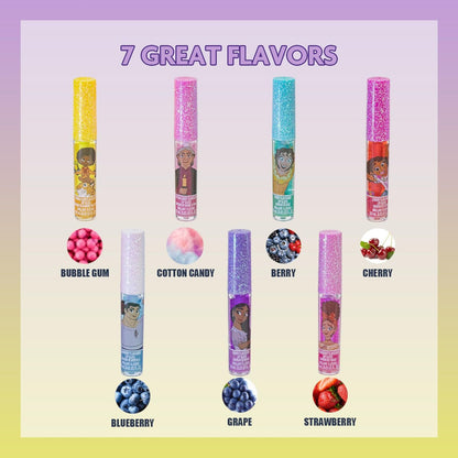 Townley Girl Encanto 7-Piece Kids Lip Gloss Set - Vegan Makeup for Ages 3+