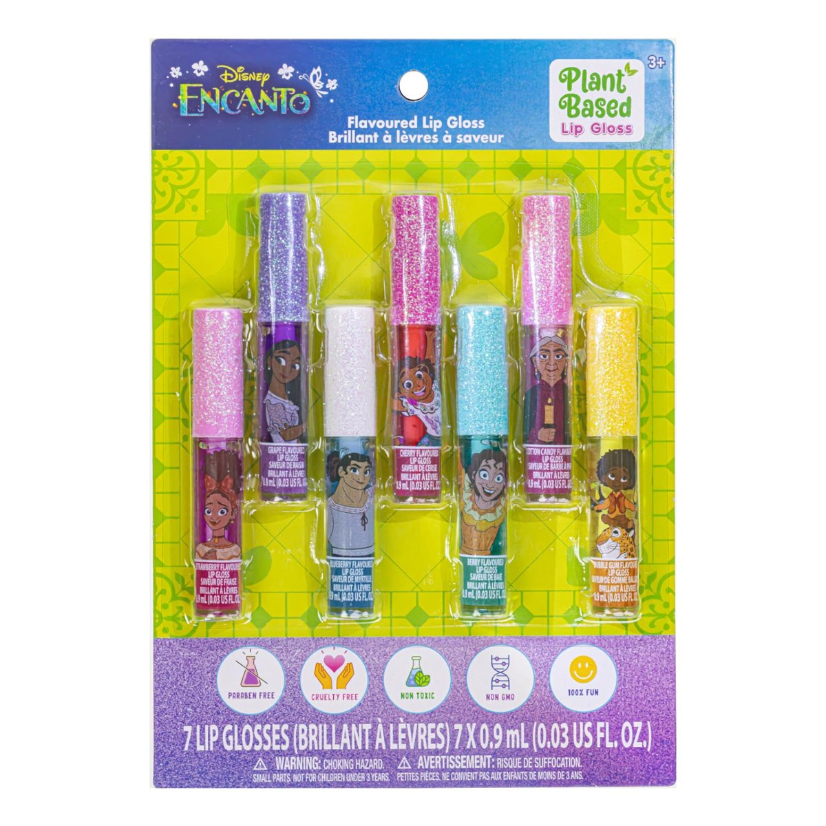 Townley Girl Encanto 7-Piece Kids Lip Gloss Set - Vegan Makeup for Ages 3+ - görsel 1