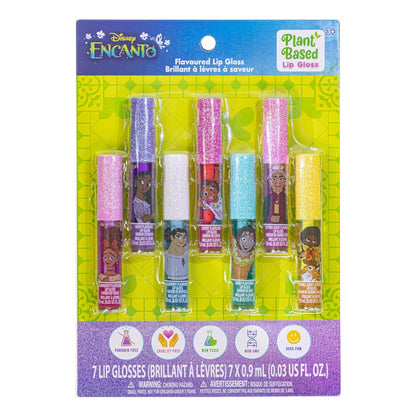 Townley Girl Encanto 7-Piece Kids Lip Gloss Set - Vegan Makeup for Ages 3+