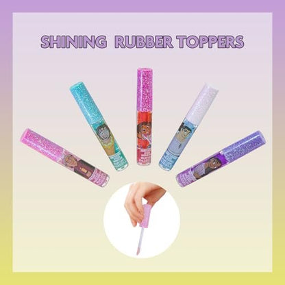 Townley Girl Encanto 7-Piece Kids Lip Gloss Set - Vegan Makeup for Ages 3+