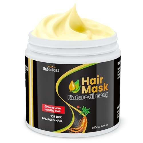 Bablabear Hair Mask for Damaged Hair - Deep Conditioner for Color Treated, Dry, Frizzy, Curly Hair - Moisturizing & Shine-Enhancing Hair Treatment - 500ml - görsel 2