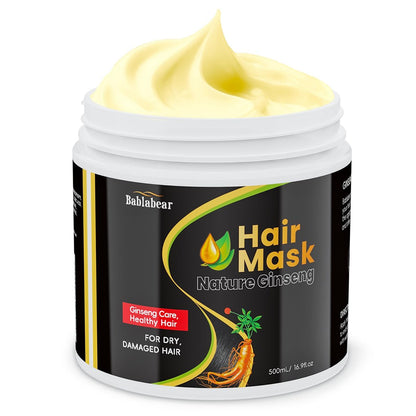 Bablabear Hair Mask for Damaged Hair - Deep Conditioner for Color Treated, Dry, Frizzy, Curly Hair - Moisturizing & Shine-Enhancing Hair Treatment - 500ml