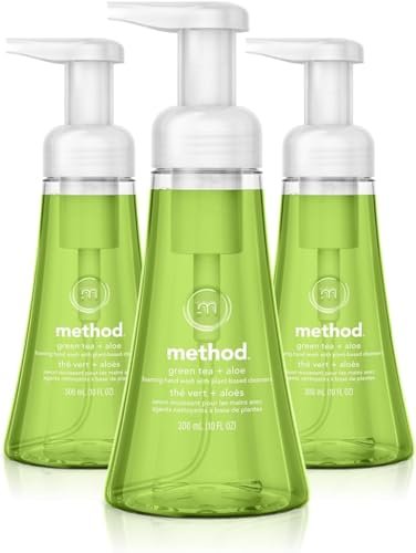 Method Foaming Hand Soap, Green Tea + Aloe, 10 Ounce (Pack of 3) – Gentle & Refreshing Hand Wash Avelisse