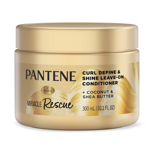 Pantene Miracle Rescue Curl Define & Shine Leave-On Conditioner, 10.1 fl oz – Hydrating & Frizz Control for Curly Hair Avelisse