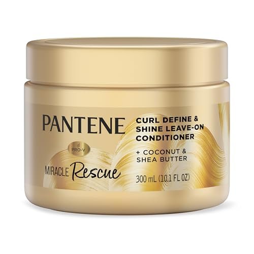 Pantene Miracle Rescue Curl Define & Shine Leave-On Conditioner, 10.1 fl oz – Hydrating & Frizz Control for Curly Hair Avelisse