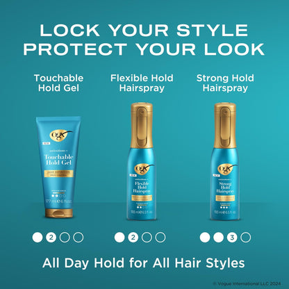 OGX Antioxidants + Touchable Hold Gel - Medium Hold Hair Styling Gel for 24 Hour Definition & Frizz Control, Anti-Humidity, Soft Non-Sticky Texture, Paraben-Free, 6 fl. oz
