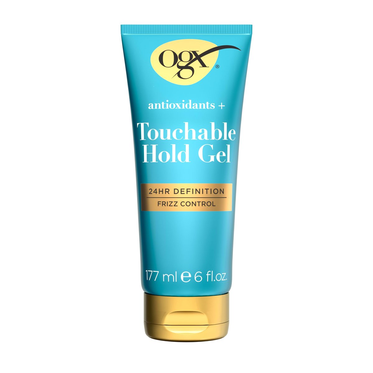 OGX Antioxidants + Touchable Hold Gel - Medium Hold Hair Styling Gel for 24 Hour Definition & Frizz Control, Anti-Humidity, Soft Non-Sticky Texture, Paraben-Free, 6 fl. oz - görsel 1