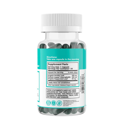 DEOS Internal Deodorant Supplement – Full Body Deodorizer for Gut Health, Skin Health, Detox & Digestion Support – Natural Odor Control Chlorophyll Pills | 30 Capsules Avelisse