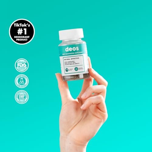 DEOS Internal Deodorant Supplement – Full Body Deodorizer for Gut Health, Skin Health, Detox & Digestion Support – Natural Odor Control Chlorophyll Pills | 30 Capsules Avelisse