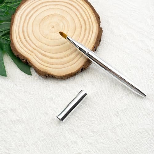 Quacc Double-ended Lip Makeup Brush - Retractable Lip Brush for Lipstick, Lip Gloss, Eyeshadow (Silver) - görsel 16