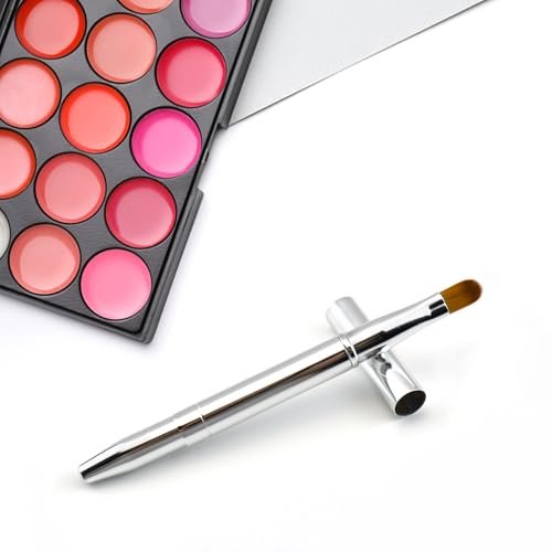 Quacc Double-ended Lip Makeup Brush - Retractable Lip Brush for Lipstick, Lip Gloss, Eyeshadow (Silver) - görsel 12
